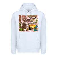 White wild west western Premium Hoodie - Zillion Design Studio