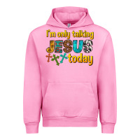 Fuchsia Pink im only talking jesus today Urban Hoodie - texasbilliewilder
