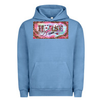 Pigment Pebble Blue Valentine's Day Nurse Urban Hoodie - RanaPortraitStore
