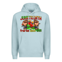 Blue Mist juneteenth free ish since 1865 Premium Hoodie - texasbilliewilder