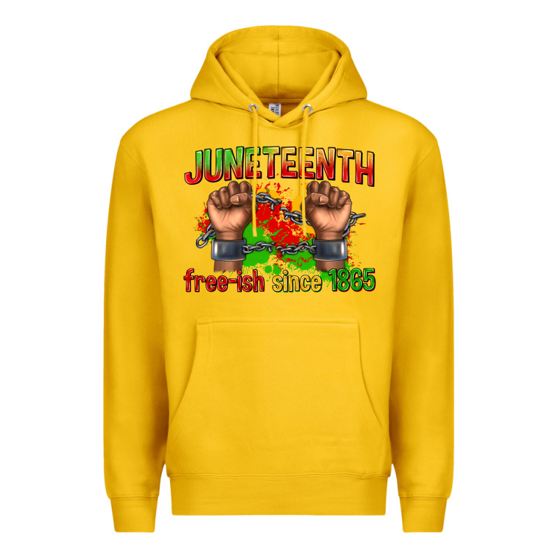 Juneteenth Free Ish Since 1865 Premium Hoodie by texasbilliewilder | Teevron