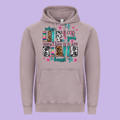 When Life Gives You More Than You Can Stand Kneel Vintage Hoodie Designed By Adodesignshop