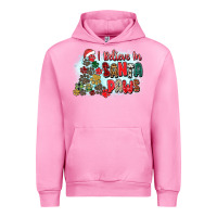 Fuchsia Pink i believe in santa paws Urban Hoodie - Zillion Design Studio