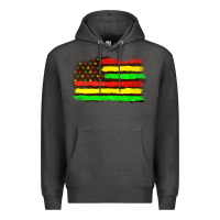 Charcoal Heather juneteenth flag Premium Hoodie - texasbilliewilder