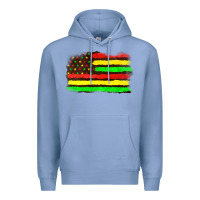 Colony Blue juneteenth flag Premium Hoodie - texasbilliewilder