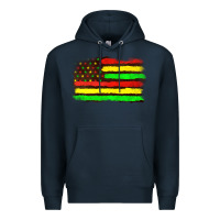 Navy juneteenth flag Premium Hoodie - texasbilliewilder