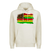 Oatmeal Heather juneteenth flag Premium Hoodie - texasbilliewilder
