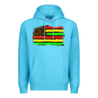 Ocean Blue juneteenth flag Premium Hoodie - texasbilliewilder