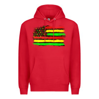 Red juneteenth flag Premium Hoodie - texasbilliewilder