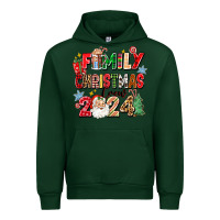 Forest Green family christmas crew 2024 Urban Hoodie - Zillion Design Studio
