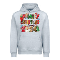 Heather Grey family christmas crew 2024 Urban Hoodie - Zillion Design Studio