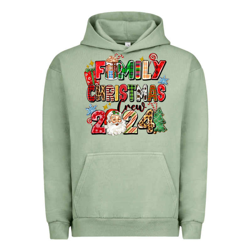 Family Christmas Crew 2024 Urban Hoodie by Zillion Design Studio | Teevron
