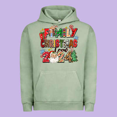 Family Christmas Crew 2024 Urban Hoodie Designed By Zillion Design Studio