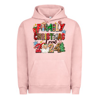 Pigment Salmon family christmas crew 2024 Urban Hoodie - Zillion Design Studio
