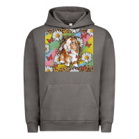 Pigment Tornado Watercolor Easter Bunny With Daisy Urban Hoodie - RanaPortraitStore