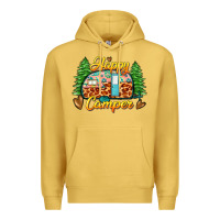 Antique Gold happy camper Premium Hoodie - Zillion Design Studio