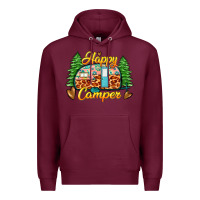 Burgundy happy camper Premium Hoodie - Zillion Design Studio