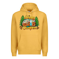 Mustard happy camper Premium Hoodie - Zillion Design Studio