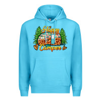 Ocean Blue happy camper Premium Hoodie - Zillion Design Studio