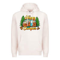 Pale Pink happy camper Premium Hoodie - Zillion Design Studio
