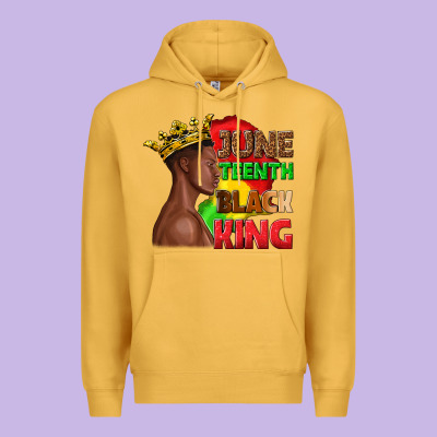 Juneteenth Black King Premium Hoodie Designed By Texasbilliewilder