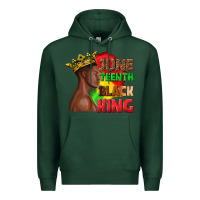 Sports Green juneteenth black king Premium Hoodie - texasbilliewilder