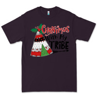 Plum Christmas with my tribe boho Premium Tee - CowhideDigitalArt