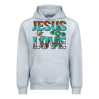 Heather Grey jesus is love Urban Hoodie - texasbilliewilder