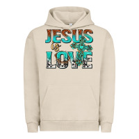 Pigment French Oak jesus is love Urban Hoodie - texasbilliewilder