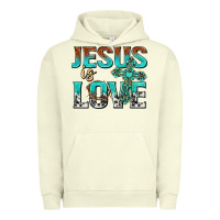 Pigment Pistachio jesus is love Urban Hoodie - texasbilliewilder
