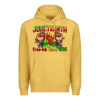 Antique Gold juneteenth free ish since 1865 Premium Hoodie - texasbilliewilder