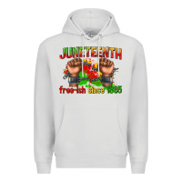 Dove Grey juneteenth free ish since 1865 Premium Hoodie - texasbilliewilder