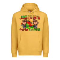 Mustard juneteenth free ish since 1865 Premium Hoodie - texasbilliewilder