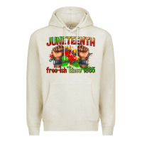 Oatmeal Heather juneteenth free ish since 1865 Premium Hoodie - texasbilliewilder