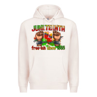 Pale Pink juneteenth free ish since 1865 Premium Hoodie - texasbilliewilder