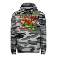 Slate Camo juneteenth free ish since 1865 Premium Hoodie - texasbilliewilder