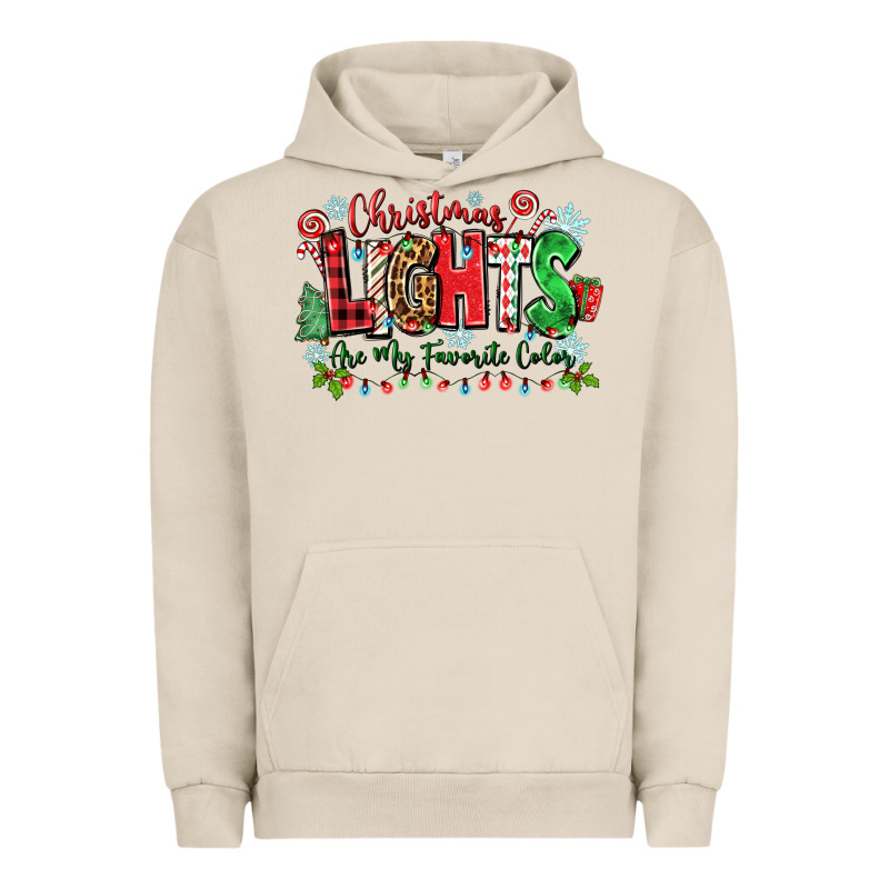 Christmas Lights Are My Favorite Color Urban Hoodie by Zillion Design Studio | Teevron
