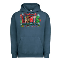 Pigment Midnight Navy christmas lights are my favorite color Urban Hoodie - Zillion Design Studio