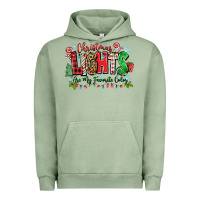 Pigment Oil Green christmas lights are my favorite color Urban Hoodie - Zillion Design Studio