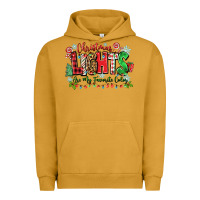 Pigment Peanut Butter christmas lights are my favorite color Urban Hoodie - Zillion Design Studio