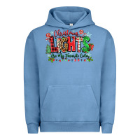 Pigment Pebble Blue christmas lights are my favorite color Urban Hoodie - Zillion Design Studio