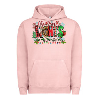 Pigment Salmon christmas lights are my favorite color Urban Hoodie - Zillion Design Studio