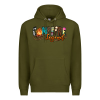 Army Green campfire legend Premium Hoodie - Zillion Design Studio