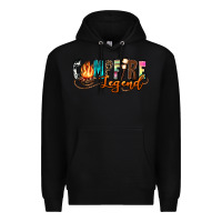 Black campfire legend Premium Hoodie - Zillion Design Studio