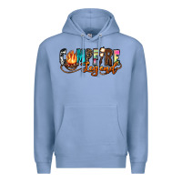 Colony Blue campfire legend Premium Hoodie - Zillion Design Studio