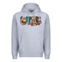 Heather Grey campfire legend Premium Hoodie - Zillion Design Studio