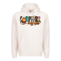 Pale Pink campfire legend Premium Hoodie - Zillion Design Studio