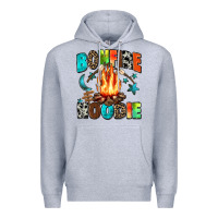 Heather Grey bonfire Premium Hoodie - Zillion Design Studio