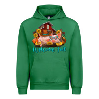 Emerald Welcome fall pigs Urban Hoodie - RanaPortraitStore