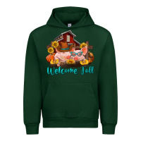 Forest Green Welcome fall pigs Urban Hoodie - RanaPortraitStore